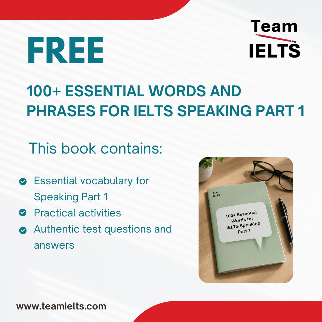 IELTS Vocabulary for Speaking Part 1 Worksheet with student pencil